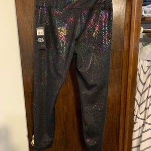 Wildfox Black Glitter Leggings